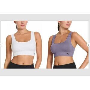 Puma Women's Sports Bra Set - White & Purple